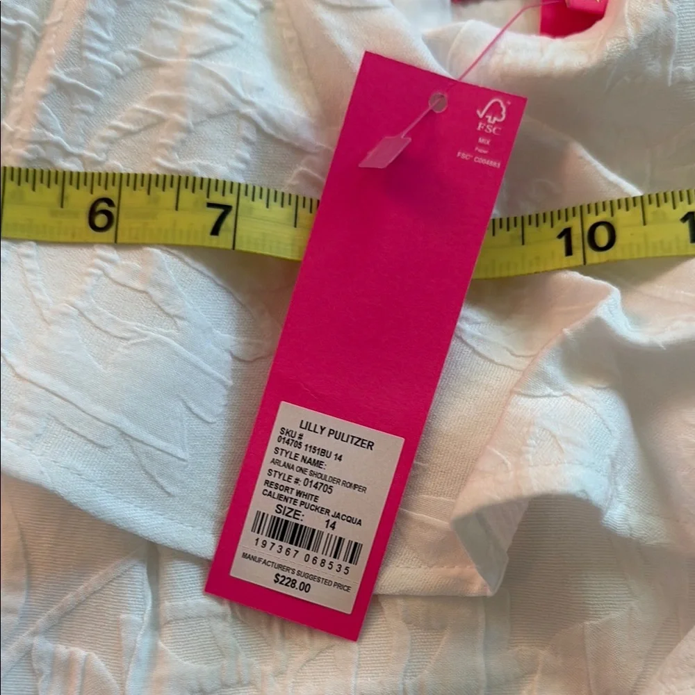 Lilly Pulitzer White Arlana Romper Sizes 14 MSRP $228 NWT - Picture 6 of 7